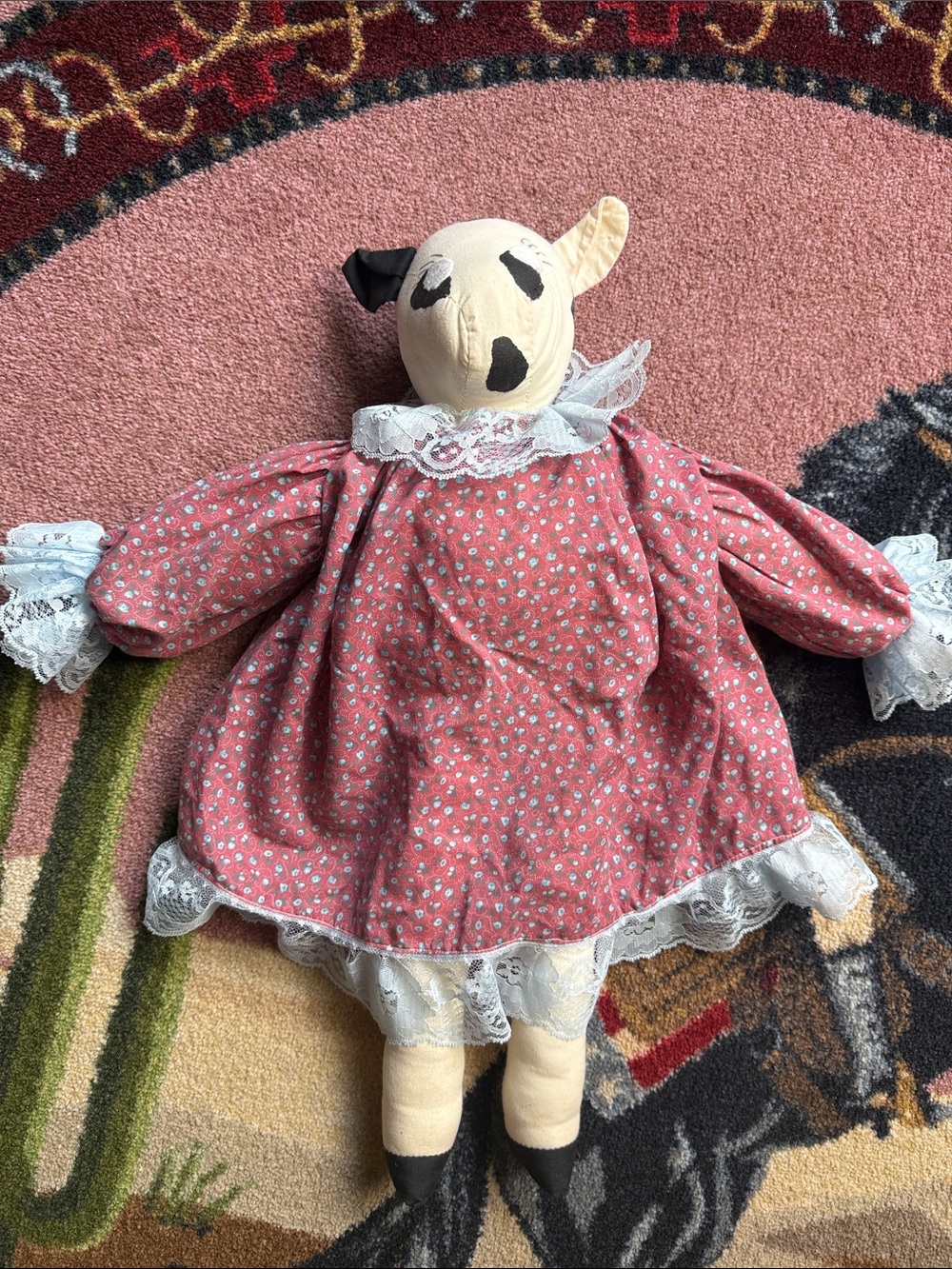VINTAGE COW DOLL TEDDYBEAR